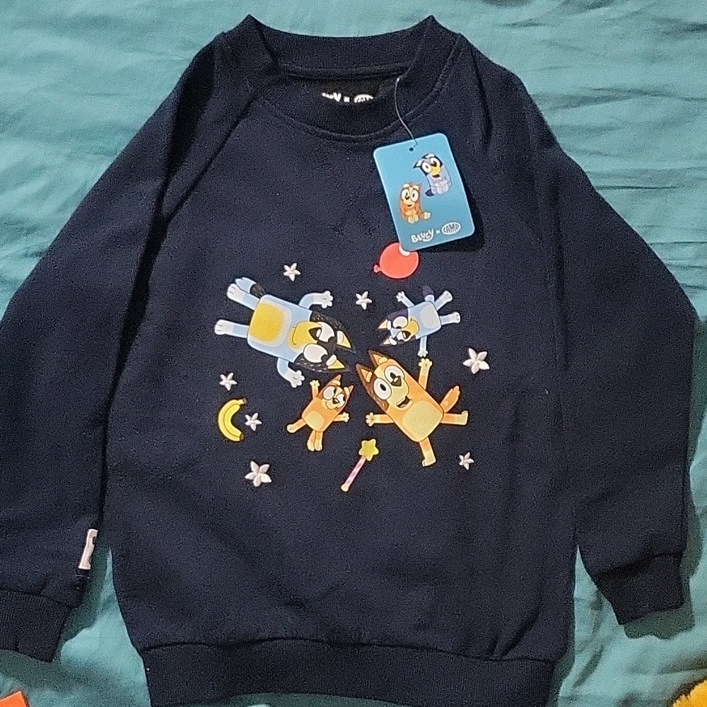 Bluey x CAMP Crewneck Kids Sweatshirt Kids Sizes 3T, 5T, 10 - 12